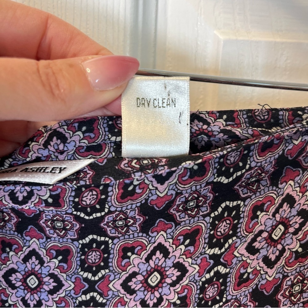 Laura Ashley Silk Floral layered Women's Midi Skirt Fully lined Size 16 Boho - Picture 6 of 11
